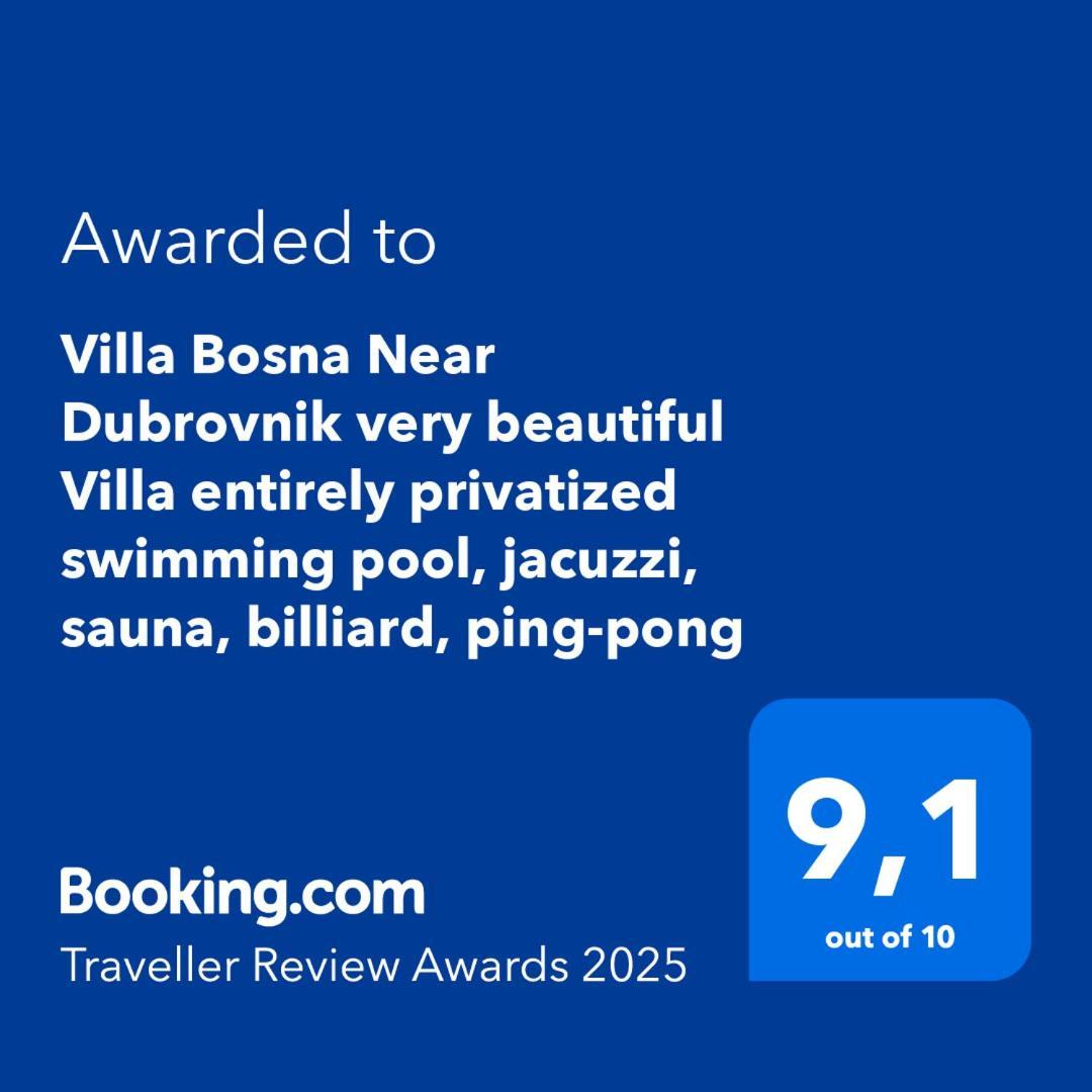 Villa BOSNA proche Dubrovnik piscine privative, Jacuzzi Ivanica Esterno foto